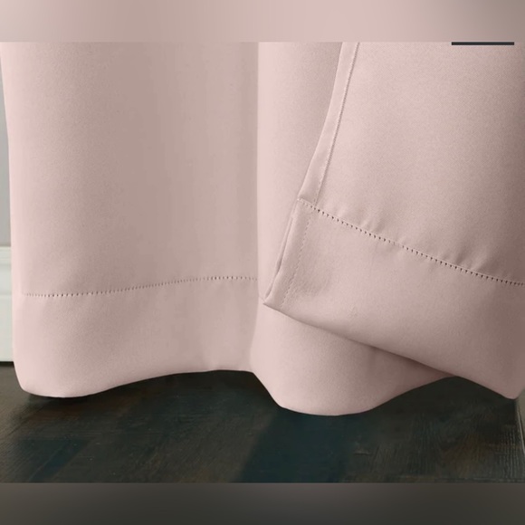 Sun Zero Saxon Energy Saving Blackout Grommet Curtain 1 Panel 40" x 84" - Blush - Picture 3 of 5